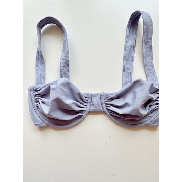 BELLE THE LABEL Oracle Periwinkle Blue Underwire Balconette Bikini Top, Size L - Picture 6 of 13